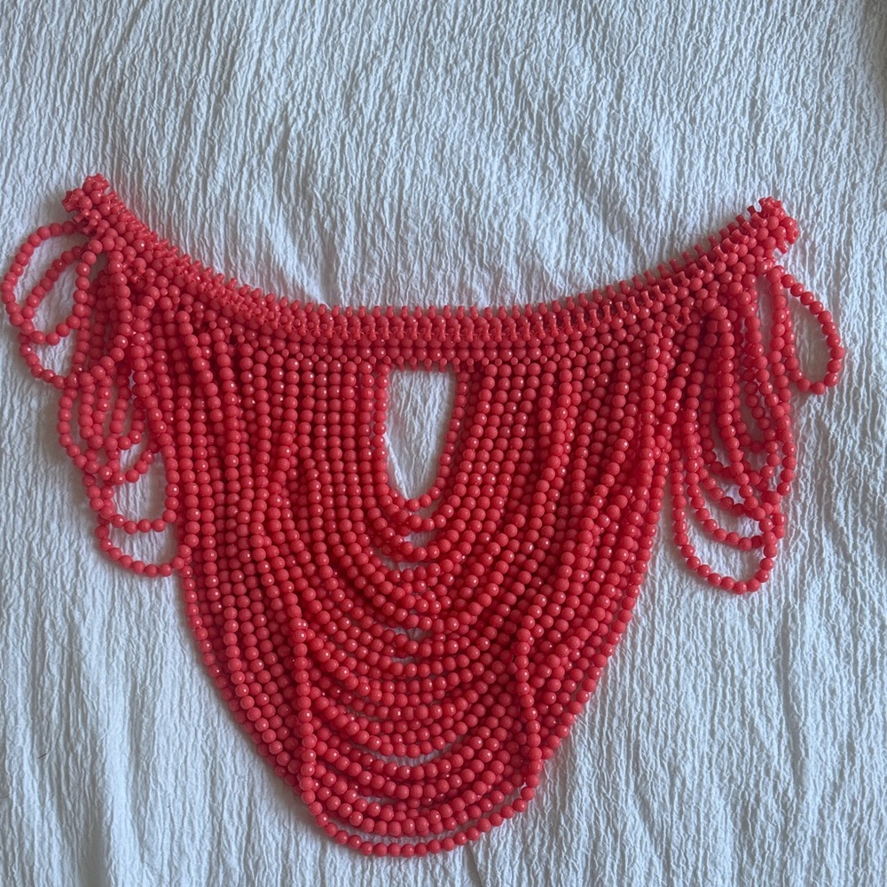 Vibrant Coral Sholder Beads